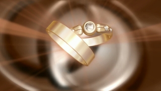 Wedding Rings with Diamonds Loop - Video HD