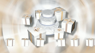White Wedding Cake and Presents Loop - Video HD