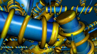Yellow and Blue Valves Loop - Video HD