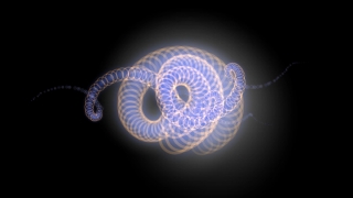 Blue and Yellow Light Worm Loop - Video HD