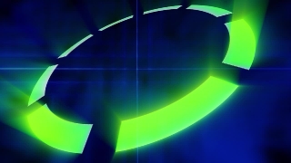 Neon Circle Over Blue Loop - Video HD