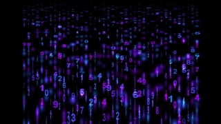 Numbers in Purple and Blue Loop - Video HD