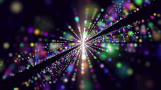Rainbow Glitter over Black Loop - Video HD
