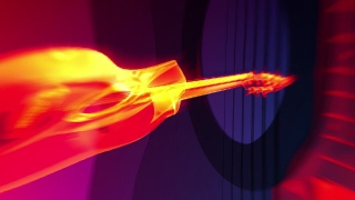 Red Guitar Spinning Loop - Video HD